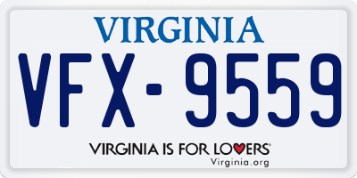 VA license plate VFX9559