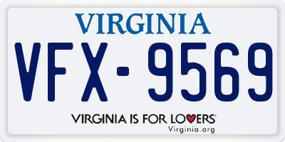 VA license plate VFX9569