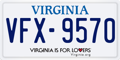 VA license plate VFX9570