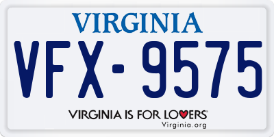 VA license plate VFX9575