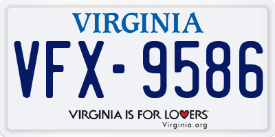 VA license plate VFX9586