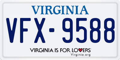 VA license plate VFX9588