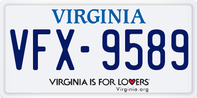 VA license plate VFX9589