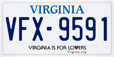 VA license plate VFX9591
