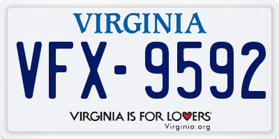VA license plate VFX9592