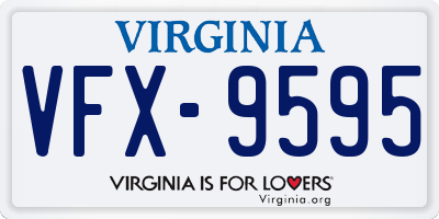 VA license plate VFX9595
