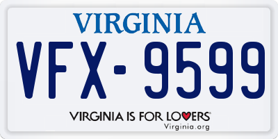 VA license plate VFX9599