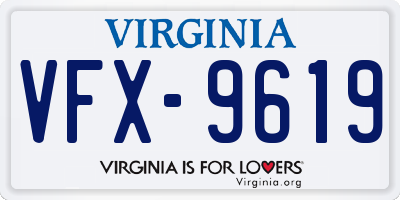 VA license plate VFX9619