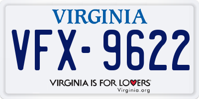 VA license plate VFX9622