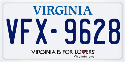 VA license plate VFX9628