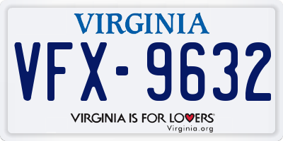 VA license plate VFX9632