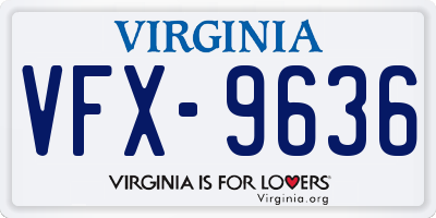 VA license plate VFX9636