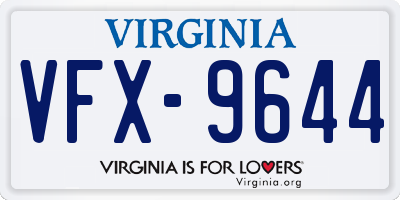 VA license plate VFX9644