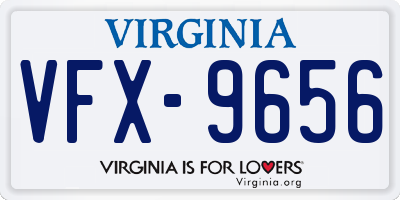 VA license plate VFX9656