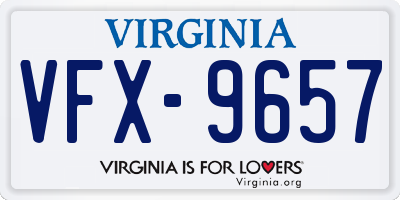 VA license plate VFX9657