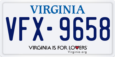 VA license plate VFX9658