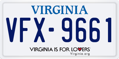 VA license plate VFX9661