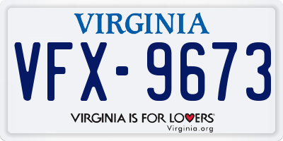 VA license plate VFX9673