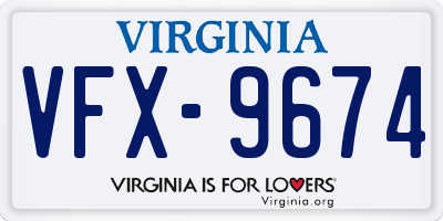 VA license plate VFX9674