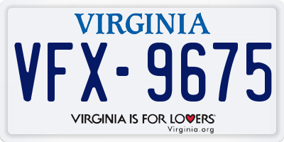 VA license plate VFX9675