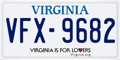 VA license plate VFX9682