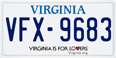 VA license plate VFX9683