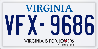VA license plate VFX9686