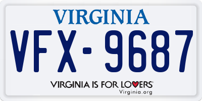 VA license plate VFX9687