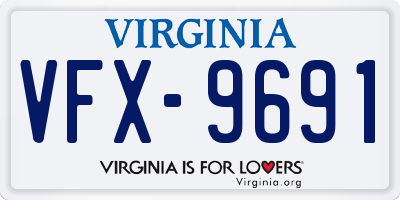 VA license plate VFX9691