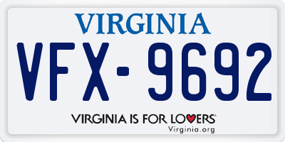 VA license plate VFX9692