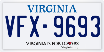 VA license plate VFX9693