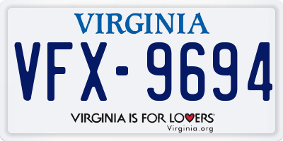 VA license plate VFX9694