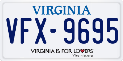 VA license plate VFX9695