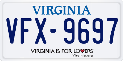 VA license plate VFX9697