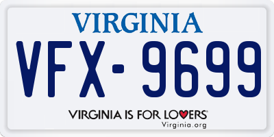 VA license plate VFX9699