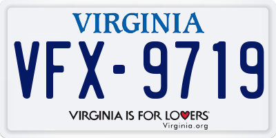 VA license plate VFX9719