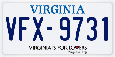 VA license plate VFX9731