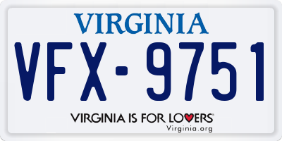 VA license plate VFX9751