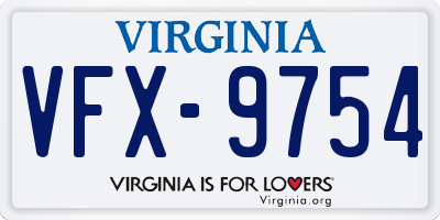 VA license plate VFX9754