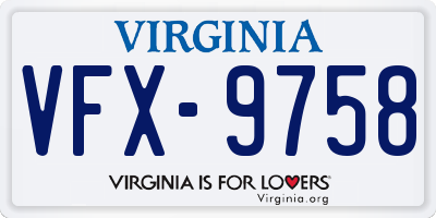 VA license plate VFX9758