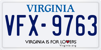 VA license plate VFX9763