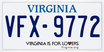 VA license plate VFX9772