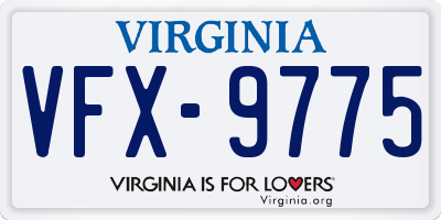 VA license plate VFX9775