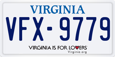VA license plate VFX9779