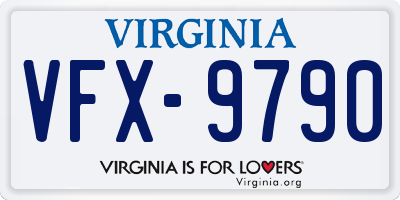 VA license plate VFX9790