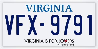 VA license plate VFX9791
