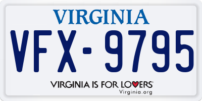 VA license plate VFX9795