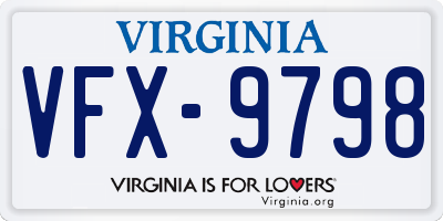 VA license plate VFX9798