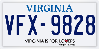 VA license plate VFX9828