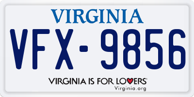 VA license plate VFX9856